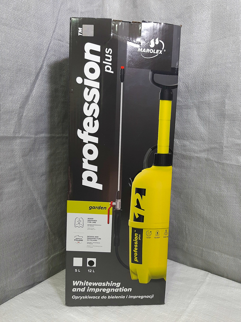 Обприскувач для побілки вапном "Marolex 12l" (Profession plus). Садовий обприскувач для рослин., фото 1