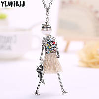 Кулон "Куколка" зі спідничкою на довгому ланцюжку