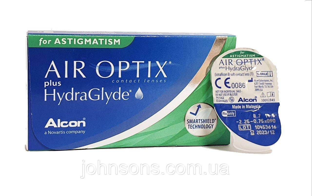 Контактні лінзи Air optix plus HydraGlyde для Astigmatism | Лінзи контактні Air optix plus, фото 1
