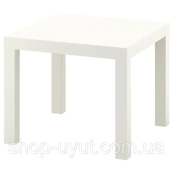 Стильный журнальный столик IKEA LACK 55x55 см белый квадратный кофейный прикроватный стол ИКЕА ЛАКК - фото 2 - id-p1249381245