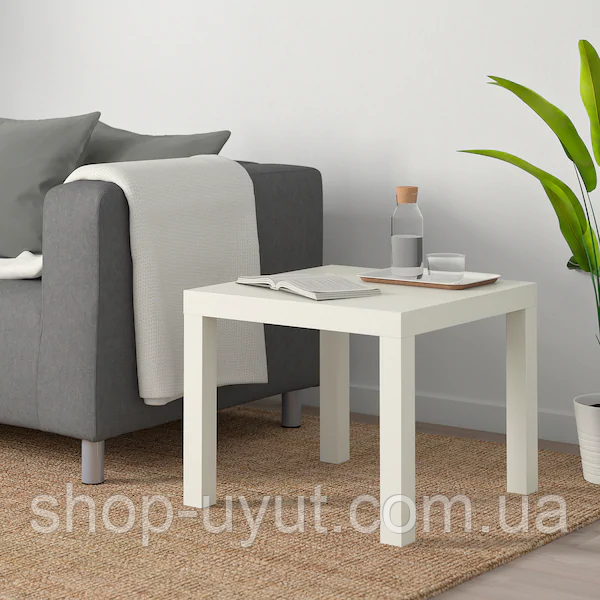 Стильный журнальный столик IKEA LACK 55x55 см белый квадратный кофейный прикроватный стол ИКЕА ЛАКК - фото 3 - id-p1249381245