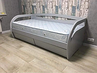 Кровать подростковая Бавария 80-200 см с ящиками (слоновая кость)
