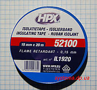 ІЗОЛЯЦІЙНА СТРІЧКА HPX 52100 ПВХ, вогнетривка, 19,0х0,15 мм, рулон 20 м, синя