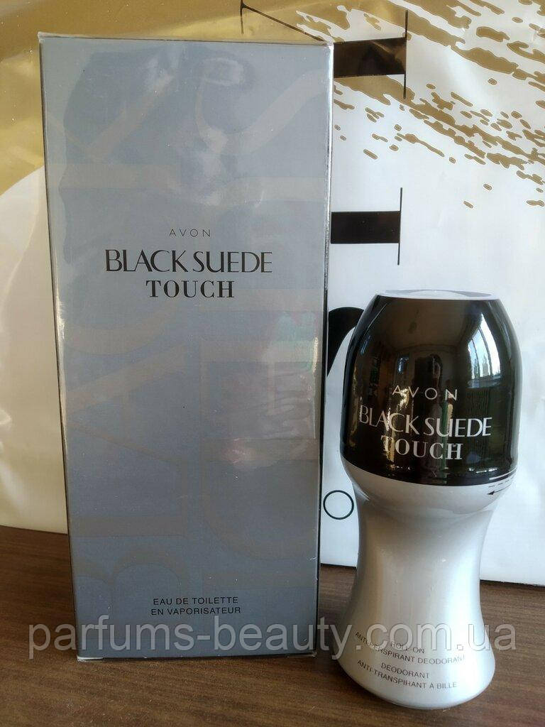 Набір Туалетна вода чоловіча Black Suede Touch 125 мл +дезик Ейвон Avon( Блек Сюде Тач ) 125 мл