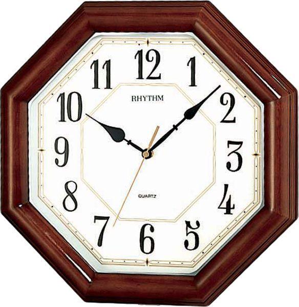 Настінний годинник RHYTHM CMG912NR06 дерев'яний, фото 1