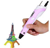 3Д ручка для рисования с LED дисплеем MHz Smart 3D Pen 2 Розовая