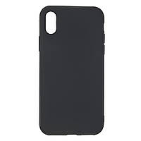 Чехол для iPhone X / XS силиконовый противоударный Soft Touch Case чёрный