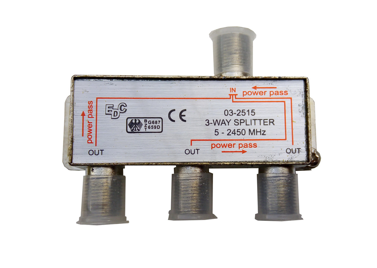 Splitter 1/3-way Power Pass Сплітер (з проходом живлення)