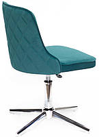 Крісло Adam Modern Base зелений B-1003 оксамит, на хромованій хрестовині на стопах, з регулюванням висоти, фото 4