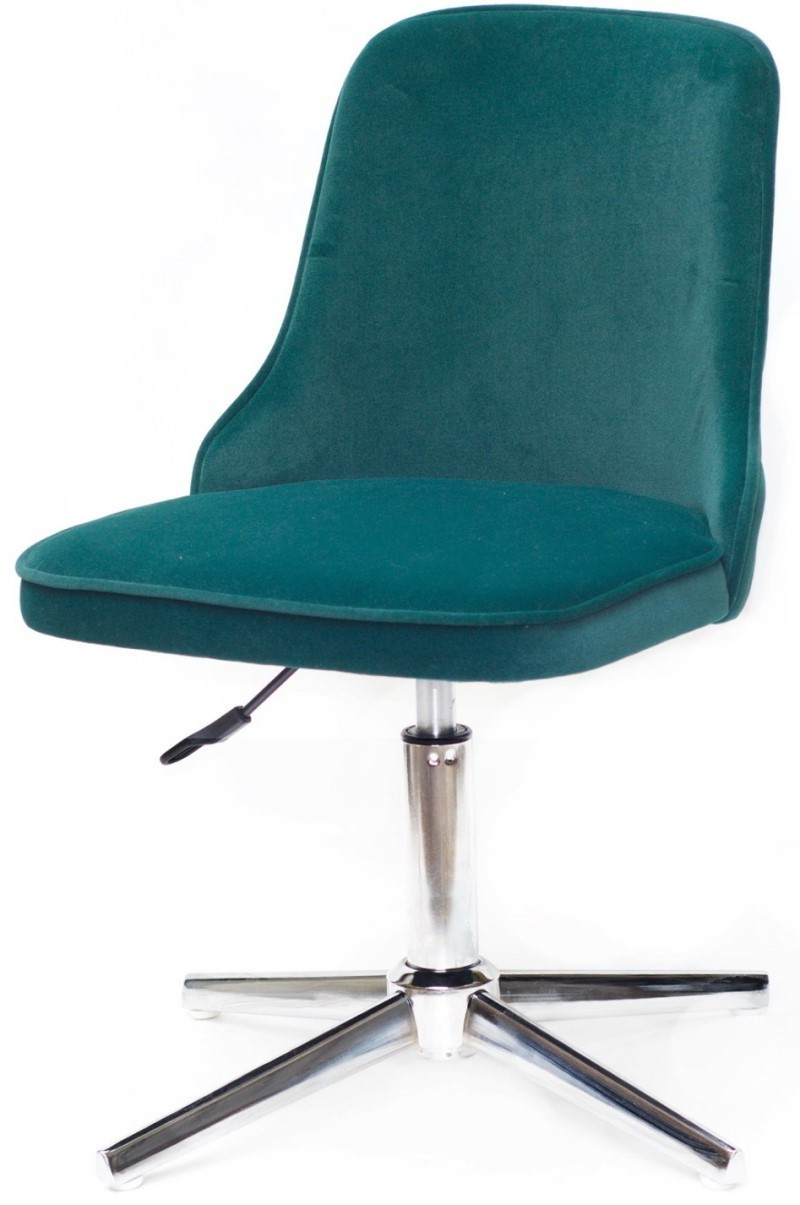 Крісло Adam Modern Base зелений B-1003 оксамит, на хромованій хрестовині на стопах, з регулюванням висоти, фото 1