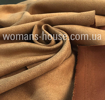 Тканина Замша на дайвінзі 300 gsm стрейч Гірчичний