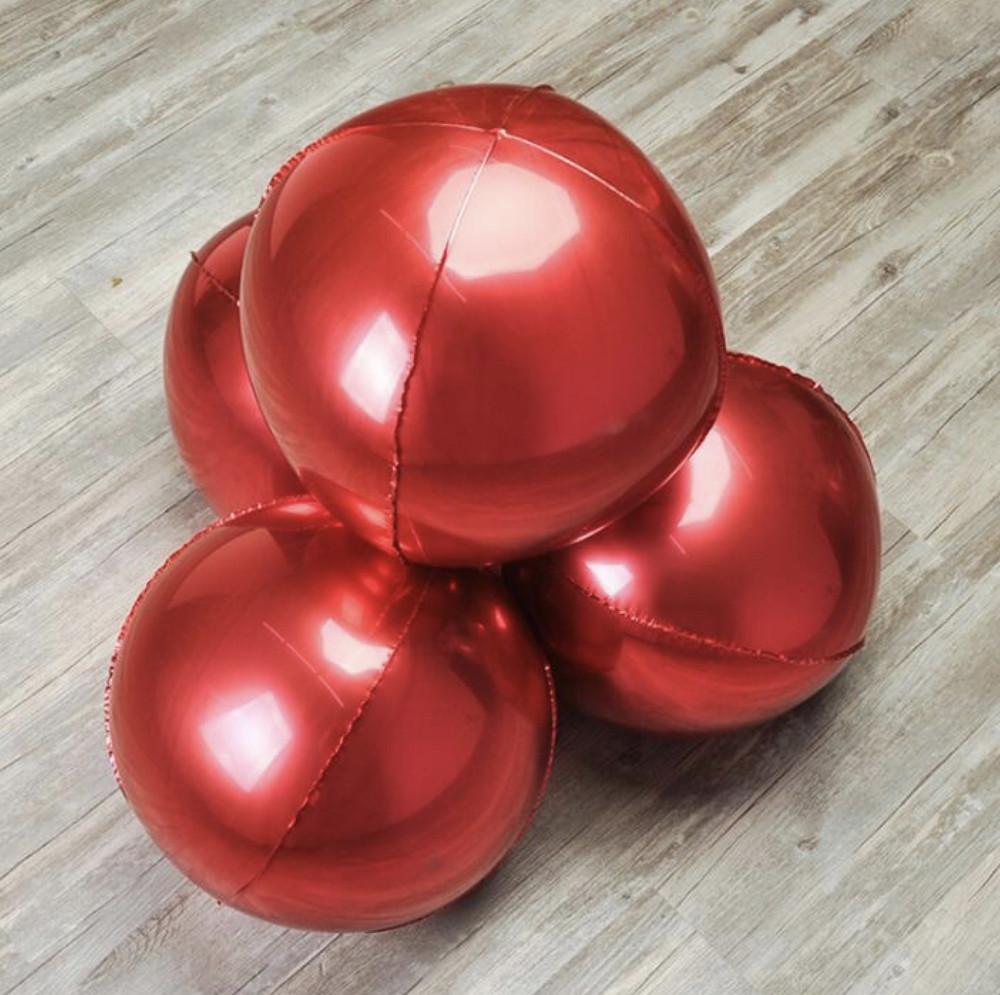 Фольгована куля Сфера 3D Червона. Розмір 10'