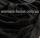 Тканина Велюр плюш стрейч спорт Чорний, фото 2