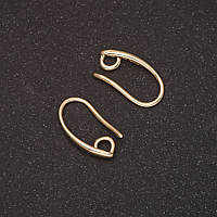 Швензи для сережок жовтий метал 8х15мм пара купити біжутерію дешево оптом в інтернеті