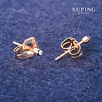 Сережки Xuping Сережки пусети кульчики Око 2мм Позолота 18К купити біжутерію оптом в інтернеті