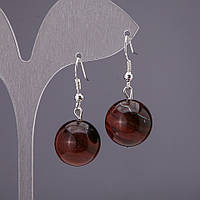 Сережки Бичаче Око гладка кулька d-16мм купити біжутерію дешево оптом в інтернеті