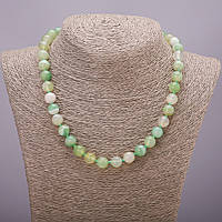 Намисто з натурального каменю Агат гладка кулька d-10(+-)мм L-45см купити біжутерію дешево оптом в інтернеті