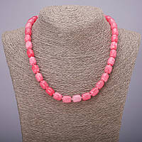 Намисто Родохрозит ім. бочонок d-9х11(+-)мм L-45см купити біжутерію оптом в інтернеті