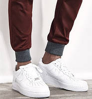 Кожаные Мужские Кроссовки Nike Air Force Low Белые Найк Форсы Кожа 44,45 размеры