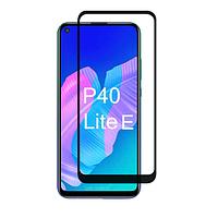 Защитное стекло 9D, 9H Полной оклейки для Huawei P40 lite E, Захисне скло чёрный