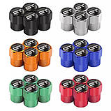 Ковпачки для коліс на золотушник ніпеля ніпеля-золотник автомобіля авто автомобільних коліс Mustang червоний, фото 2