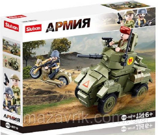 Конструктор Sluban m38-b0710 "Воєна техніка Бойовий бронетранспортер" 154 деталі, фото 1