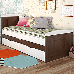 Ліжко дитяче дерев'яне Компакт з додатковим спальним місцем