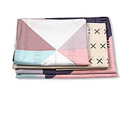 Постільна білизна Королева Ночі (Ранфорс) | Двоспальний комплект | 50х70 | Різнокольорові трикутники, фото 2