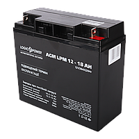 Акумулятор кислотний AGM LogicPower LPM 12 - 18 AH 4133 Акумулятор кислотний AGM LogicPower LPM 12 - 18 AH