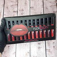 Подарочный набор жидких матовых губных помад HudaBeauty 12шт (живые фото) Huda Beauty