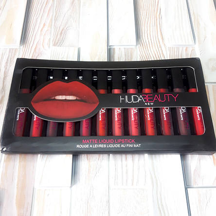 Набір матових помад Huda Beauty Набір помад на подарунок дівчині На день закоханих 14 лютого Св.Валентина, фото 2