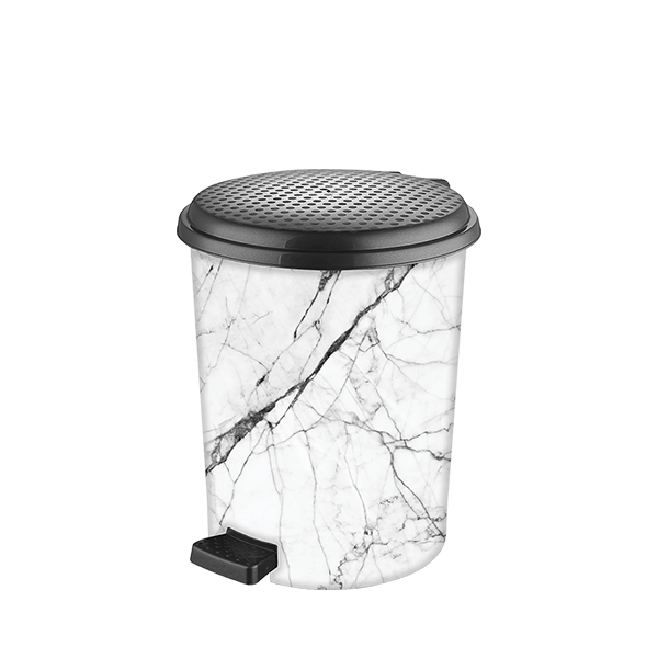Мусорное ведро с педалью 17 л "Мрамор" Elif plastik