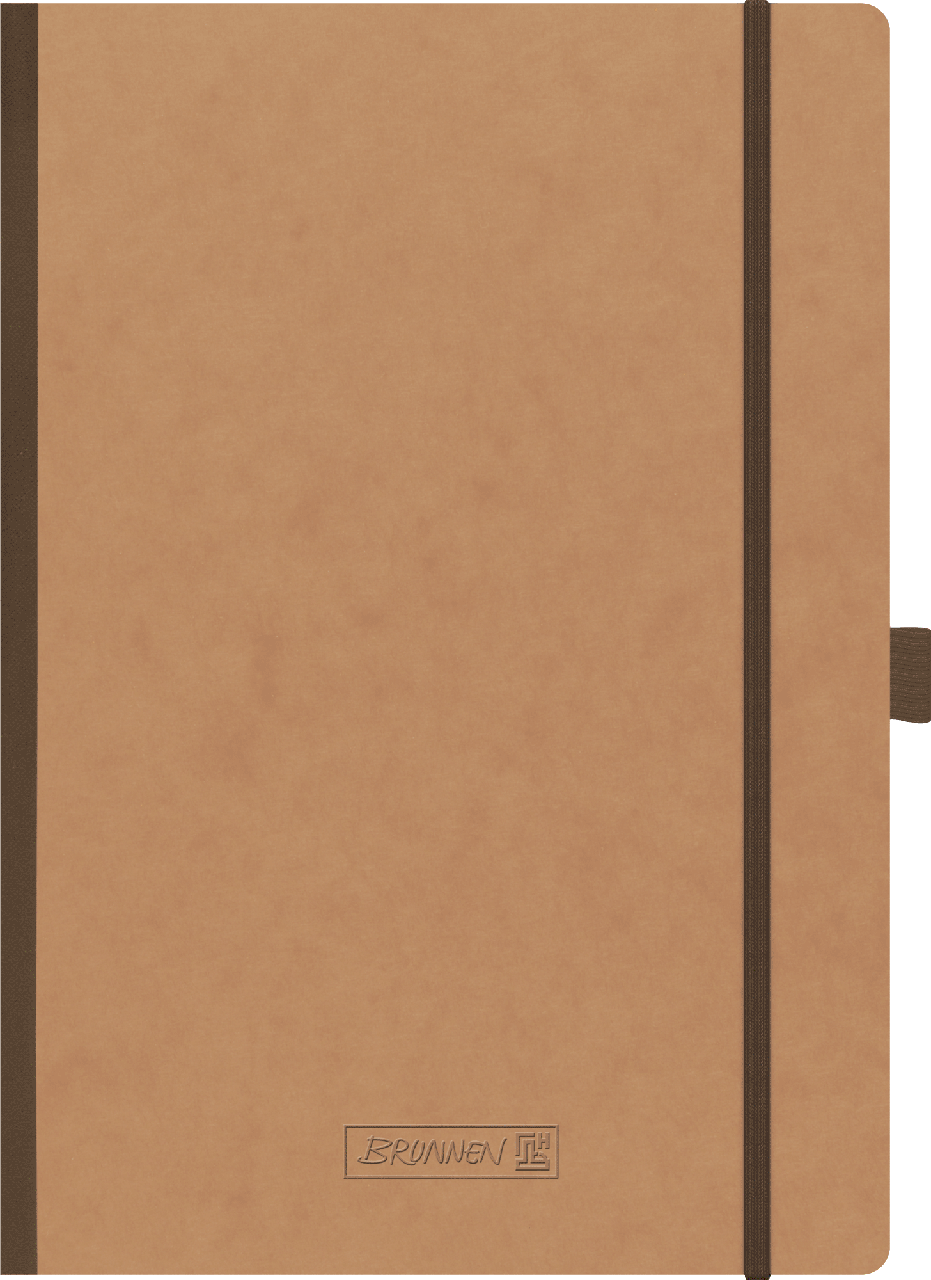 Блокнот А4 коричневий у клітку FACT!plus 96 аркушів із застібкою Brunnen 104346270, фото 1