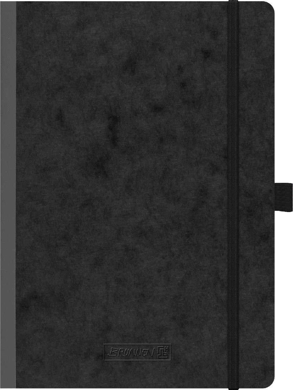 Блокнот А4 чорний із чистими листами FACT!plus 96 аркушів із застібкою Brunnen, фото 1