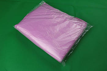 Пакет майка 7 мкм 220+60х2*380 мм для харчових продуктів рожевий 250 шт.