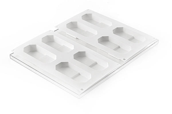 Форма для десертів "Bisc05 Crock – 2 pcs" 60х40х2.35см/984мл силіконова на 8 осередків + піднос Silikomart