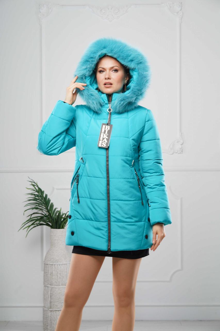 Зимова жіноча куртка з пісцевим опушенням., фото 1