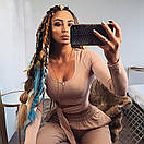 Жіноча коротка кофта - топ із зав'язкою на талії і U-вирізом р. єдиний 42-44 83sv884, фото 8