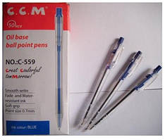 Ручка олійна "C.C.M" C-559 (автоматичний кліп) чорна new/50уп,2800ящ