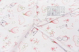 Бязева ситцева 90х80 тонка пелюшка бавовна, бязь, ситець дитяча сповивати немовлят у пологовий будинок 4062