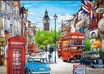 Пазли на 1500 елементів Вулички Лондона (картина, міста) (Castorland, Польща)