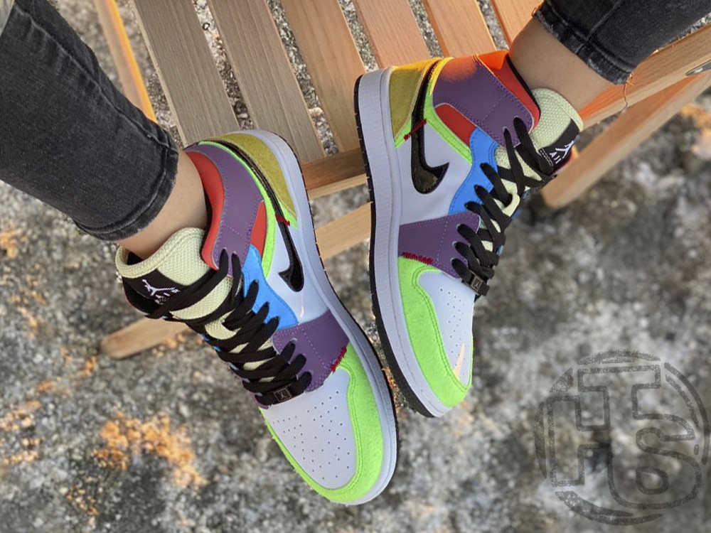 Jordan 1 sale multicolor on feet