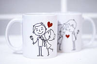 Оригинальная прикольная чашка с фото для девушки жены влюбленных подарок на день рождение