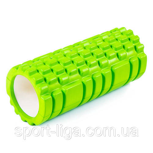Ролик для йоги, пілатесу, фітнесу 45*14 см салатовий, фото 1
