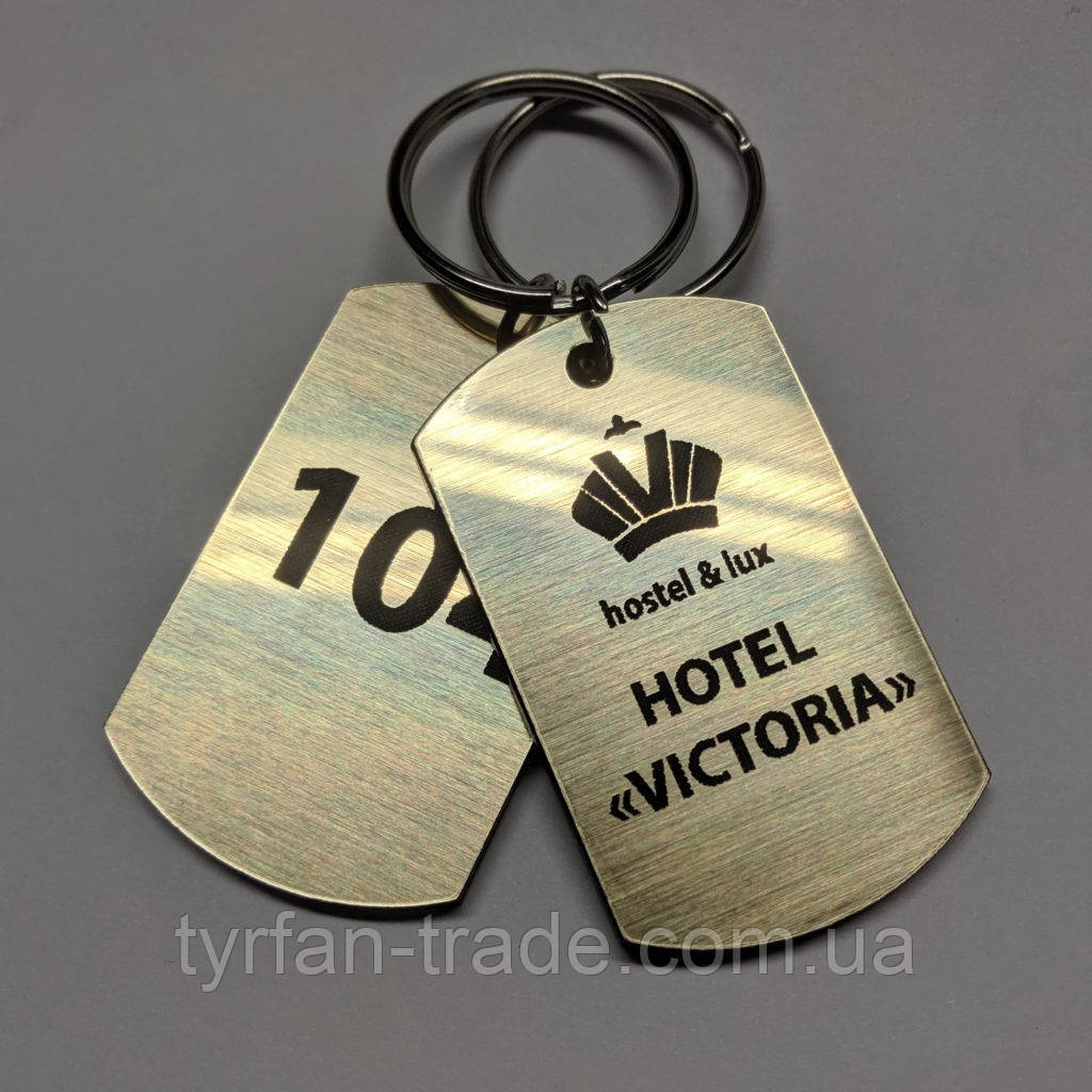 Жетон Бирка номерок на ключі для готелів готелів хостелів (метал)
