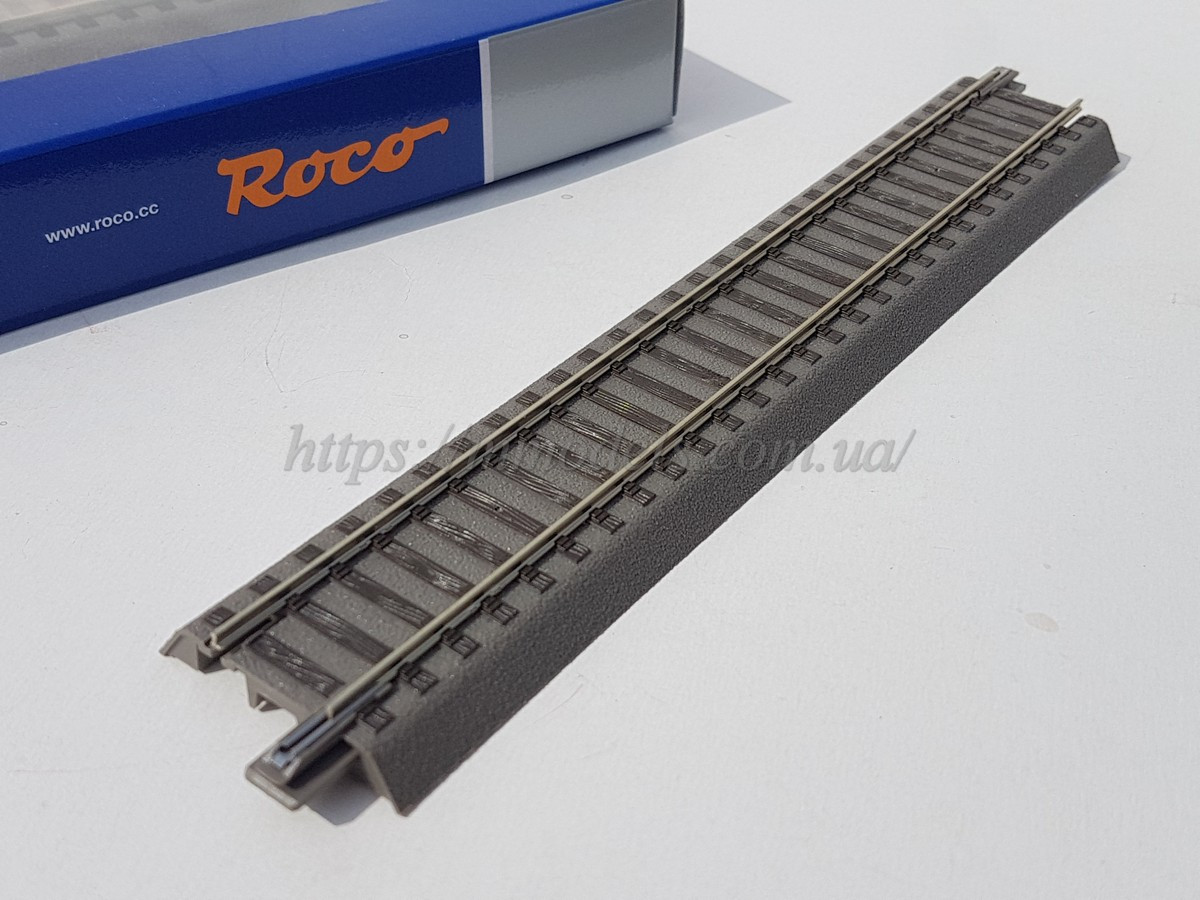 Roco 61110 Geoline пряма рейка на баластній призмі довжиною 20см, масштабу 1/87, Н0