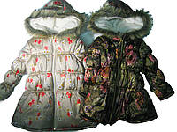 Куртка удлиненная зимняя для девочек, размер 6,7 лет, арт. 3224