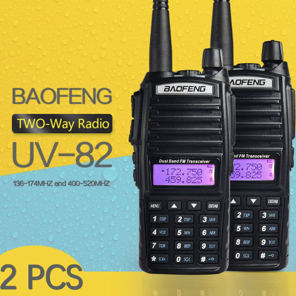 Комплект 2 Рації BAOFENG UV-82 5 Вт з гарнітурою