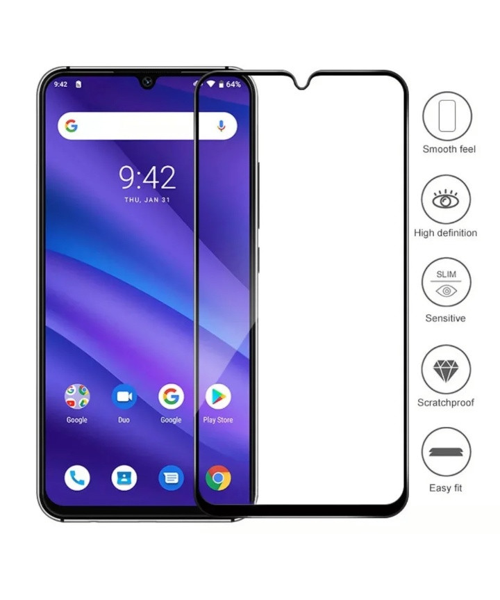 Захисне закалене скло для UmiDigi A5 Pro Чорне