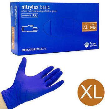 Рукавички нітрилові Mercator Medical Nitrylex XL 100 шт.